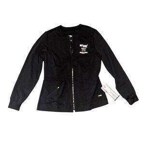 Greys Anatomy By Barco S Zip-Up Jacket Black Stretch